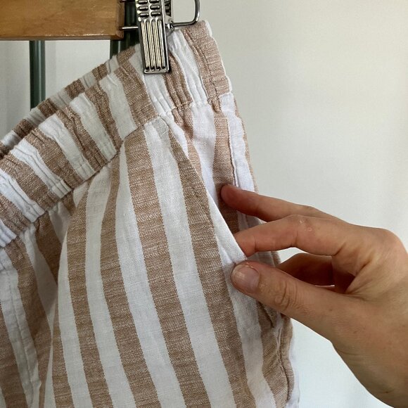 Striped linen-blend shorts (NWOT) - Picture 2 of 5